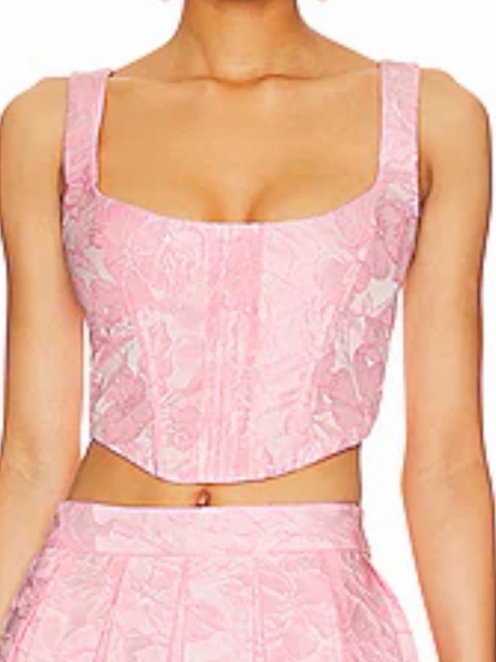 For Love And Lemons Pink Mira Corset Top